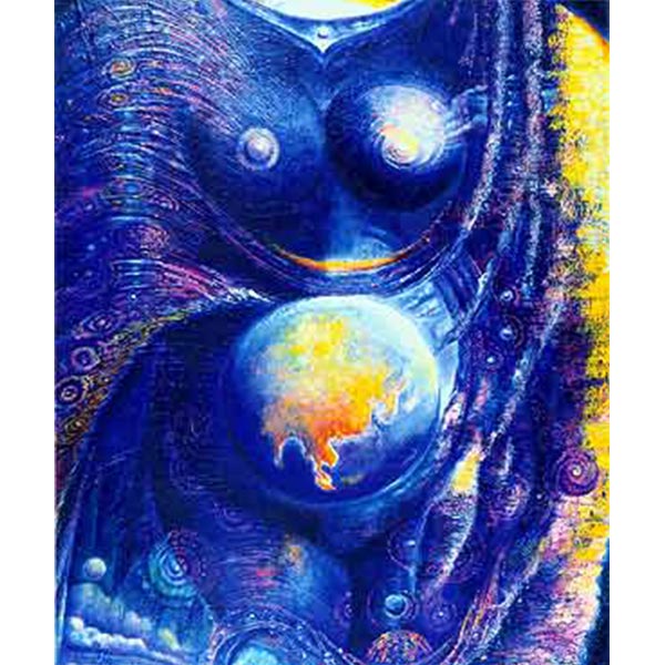 The mother of universe, 1997 Oil on canvas 120 x 150 cm.