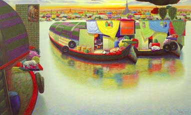 Thai-Japan Life Along the Rivers by Vorasan  Supap