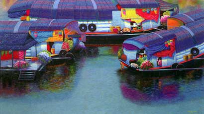 Thai-Japan Life Along the Rivers by Vorasan  Supap