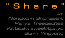 Exhibition : Let's Share, exhibition of new paintings, photographs, sculptures and mixed-media by Alongkorn Sriprasert, Panya Treedechee, KittisakTaweekitpinyo, and Surin "Comb" Yingyong