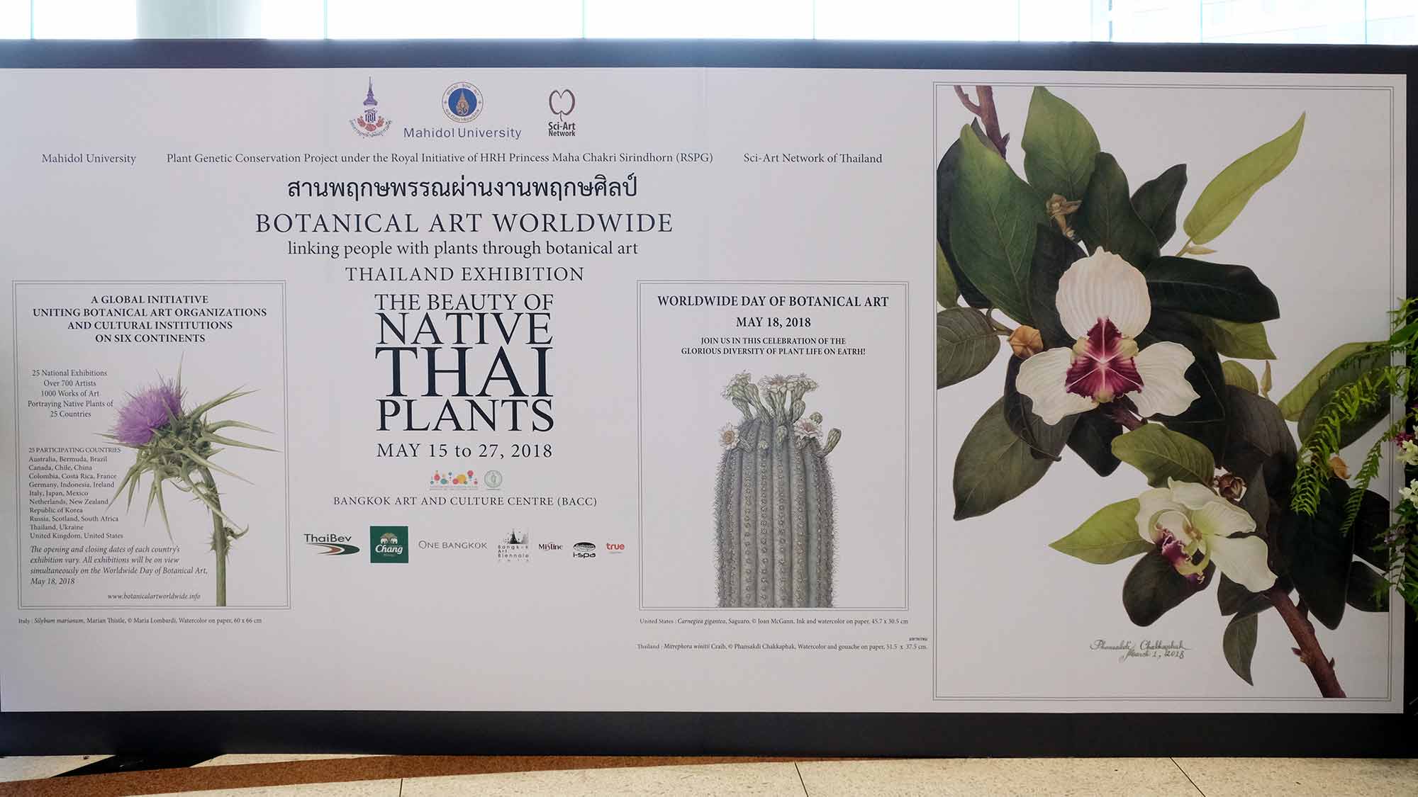 Exhibition Botanical Art Worldwide 2018 – The Beauty of Native Thai Plants | นิทรรศการ ภาพวาด พฤกษศาสตร์ สานพฤกษพรรณผ่านงานพฤกษศิลป์