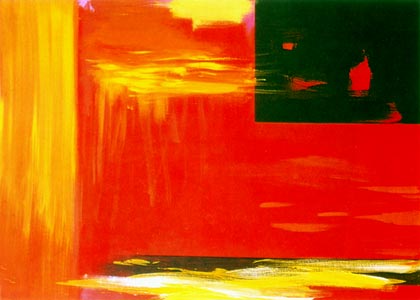 Yellow And Red Against Dark