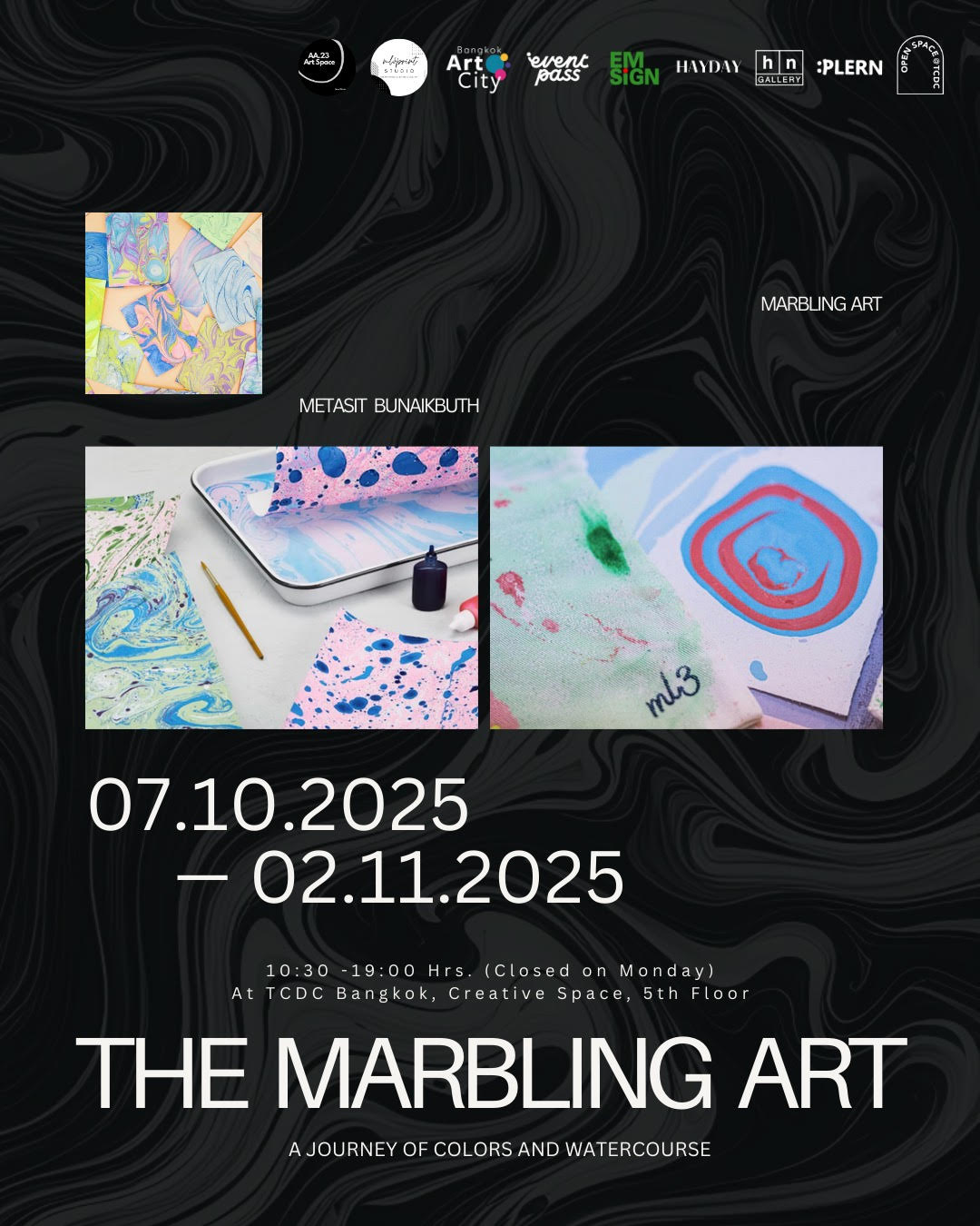 Marbling Art Workshop – การเดินทางของสีและสายน้ำ