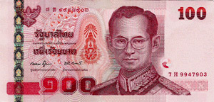 ธนบัตร 100 บาท Banknote 100 Baht