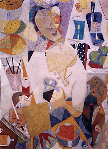 Artist and a glass, 1999
