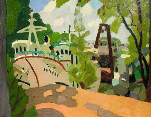 Landscape with boat, Phuket 2004
